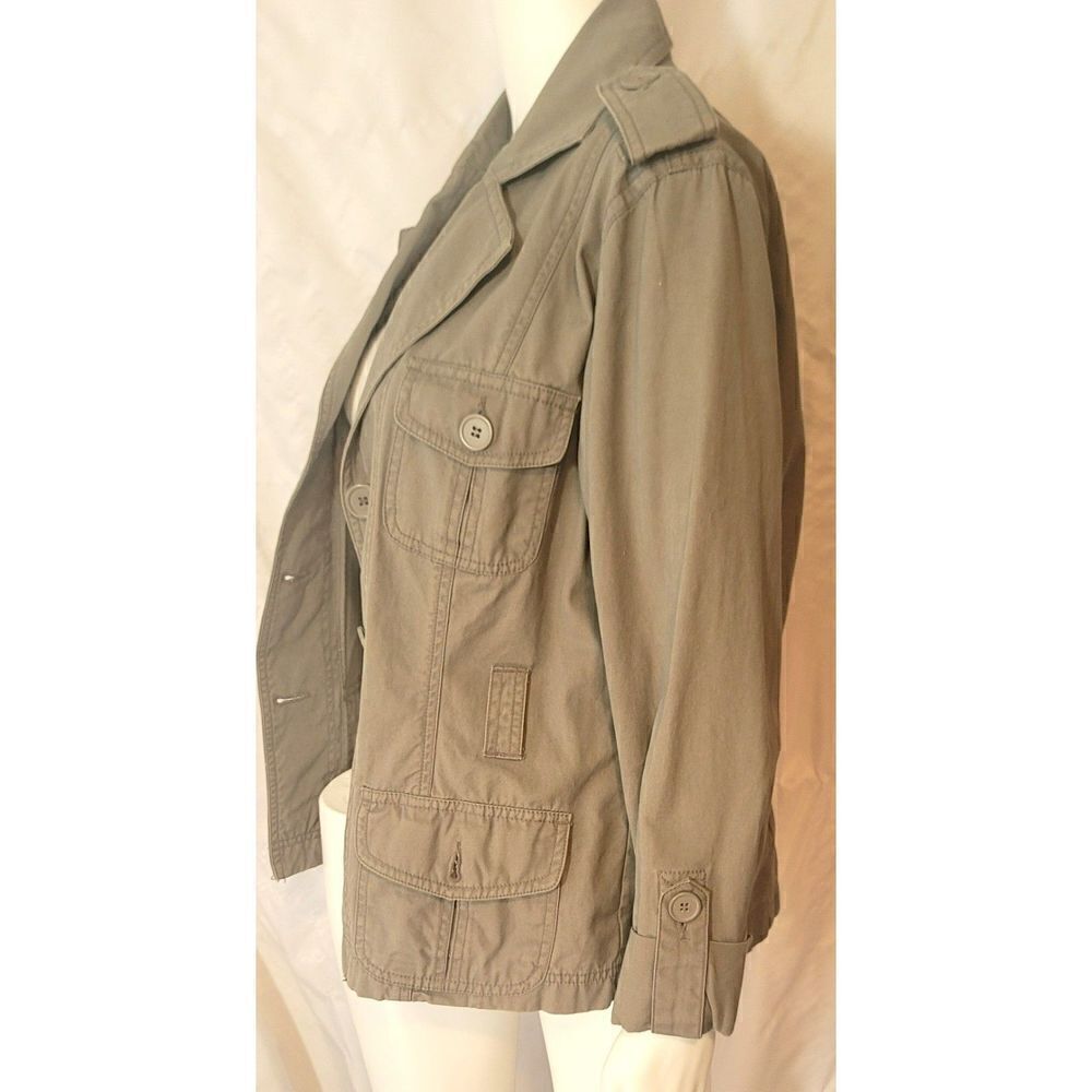 Maurice's Utility Military Button Up Jacket - Size L - Picture 3 of 8